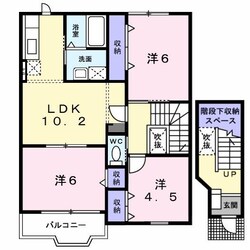 アイリスコートＢの物件間取画像